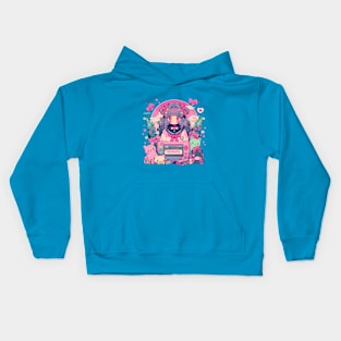 Cute Anime J-Pop Girl. Kids Hoodie